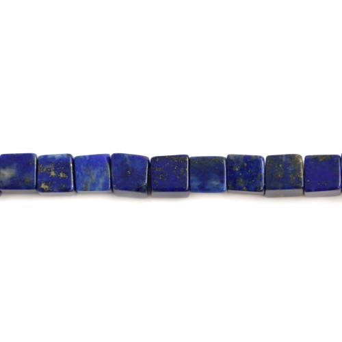 Lapis-Lazuli en forme de cube, de taille 6.5mm x 2pcs