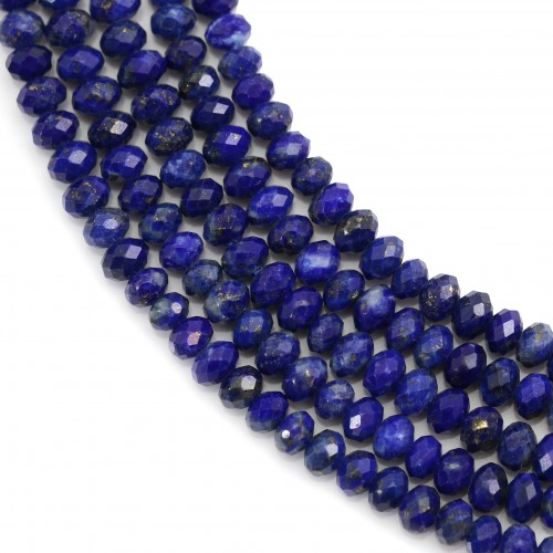 Lapislazuli Rondell Facette 2x3mm x 39cm
