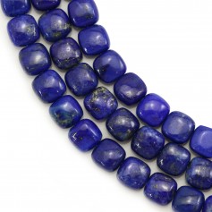 Lapis lazuli bleu, de forme carré 6mm x 39 cm