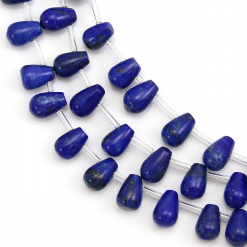 Lapis lazuli, en forme de goutte, 6 * 9mm x 39cm