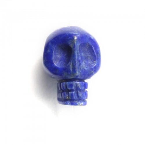 Lapis lazuli tête de mort 10mm  x 1pc