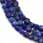 Lapis lazuli, de forme cube facetté, 5 mm x 40cm