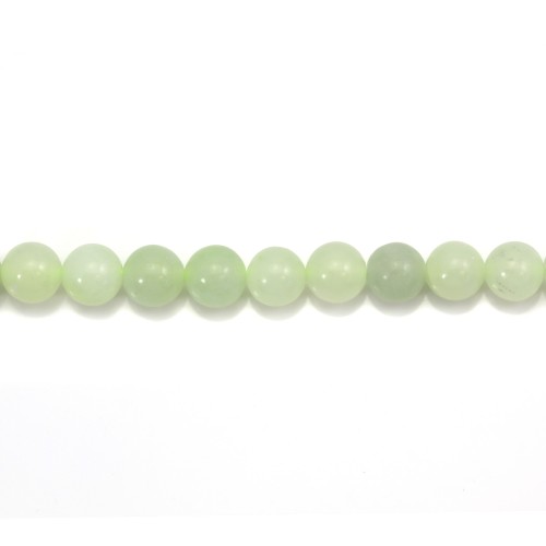 green jadeite round flat 8mm x 40cm