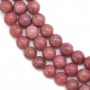 Rhodonite ronde 8mm x 40cm