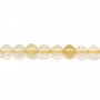 Citrine rond facette 3.5mm x 40cm
