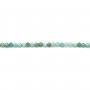 Amazonite of the perou, of round faceted shape and in size of 2mm x 40cm