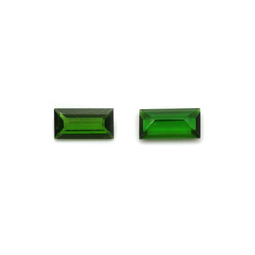 Turmalina verde, corte baguete 4x8mm x 1pc