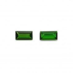 Tourmaline verte à sertir, baguette 4-4.2x8-8.2mm x 1pc