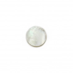 Cabochon Nacre Blanche rond plat 14mm x 1pc