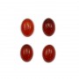 Cabochon cornaline ovale 5x7mm x 4pcs