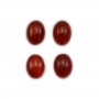 Cabochon cornaline ovale 6x8mm x 4pcs