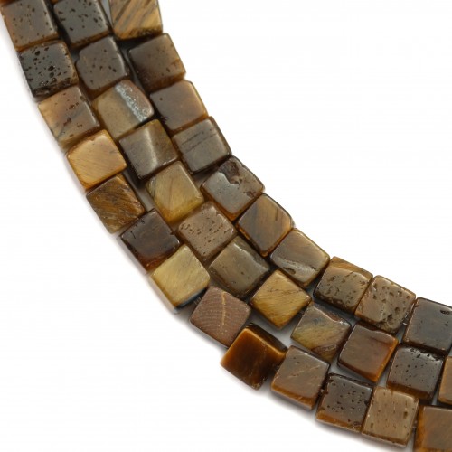Tiger eye cube 4mm x 38cm