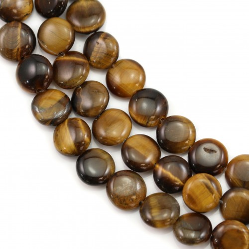 Round flat tiger eye 8mm x 40cm