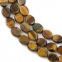 Yellow tiger eye oval 8x10mm x 40cm