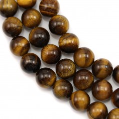 Yellow Tiger Eye Round 8mm x 40cm