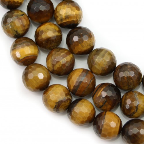 Tiger eye Round Faceted 14mm x 39cm