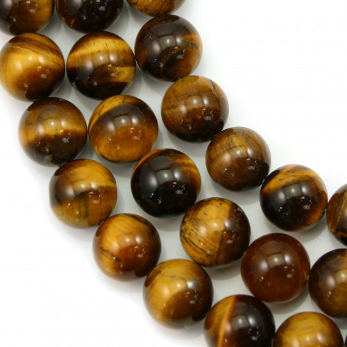 Round tiger eye 14mm x 40cm