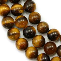 Yellow Tiger Eye Round 16mm x 40cm