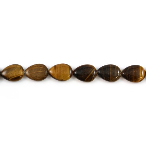 Tiger's eye flat drop 13x18mm x 40cm