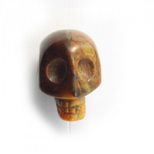 Oeil de tigre tête de mort 12mm