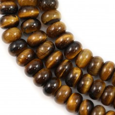Yellow Tiger Eye Rondelle 5x8mm x 40cm