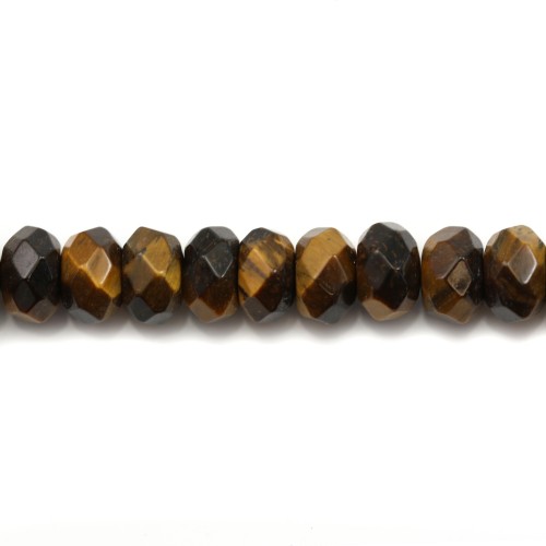 Tiger Eye Faceted Rondelle