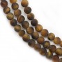 Matte tiger's eye, in a round shape 4mm x 39cm