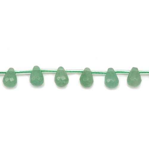 Aventurine flat heart 10.5mm x 40cm