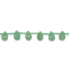 Aventurine cœur plat 10.5mm x 40cm