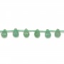 Aventurine cœur plat 10.5mm x 40cm