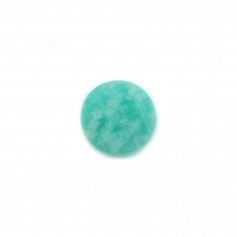 Cabochon amazonite du pérou, de forme rond plate, 8mm x 1pc