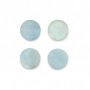 Cabochon d'aigue marine, de forme ronde plat , 8mm x 1pc