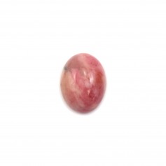 Cabochon de rhodonite rose, de forme ovale, et de taille 7x9mm x 4pcs