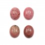 Cabochon de rhodonite rose, de forme ovale, et de taille 8x10mm x 4pcs