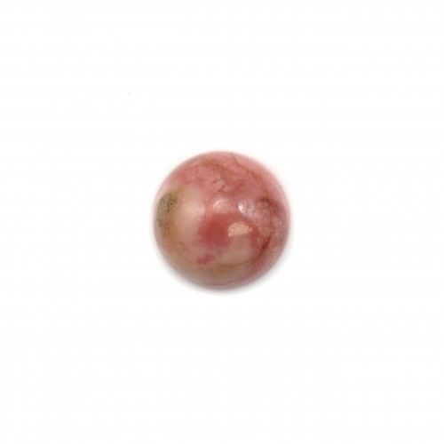 Pink rhodonite cabochon, in round shape, in size of 10mm x 4pcs