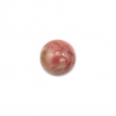 Cabochon de rhodonite rose, de forme ronde, et de taille 10mm x 4pcs