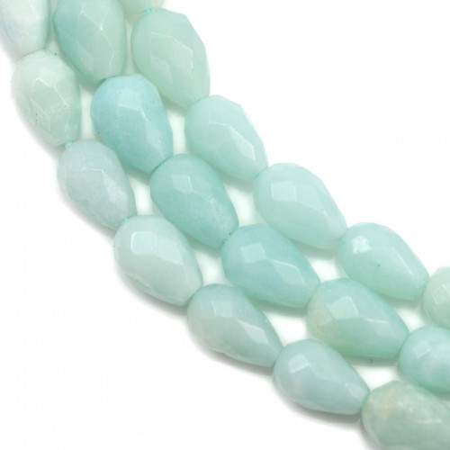 Amazonite goutte facette 5x8mm x 40cm