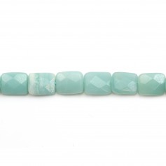 Amazonite rectangle facette 8x10mm x 5pcs