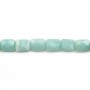 Amazonite rectangle facette 8x10mm x 5pcs