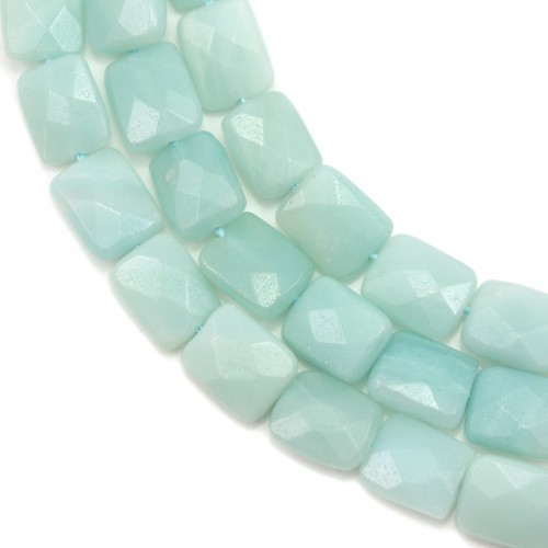 Amazonite Rectangle facette 8x10mm x 40cm