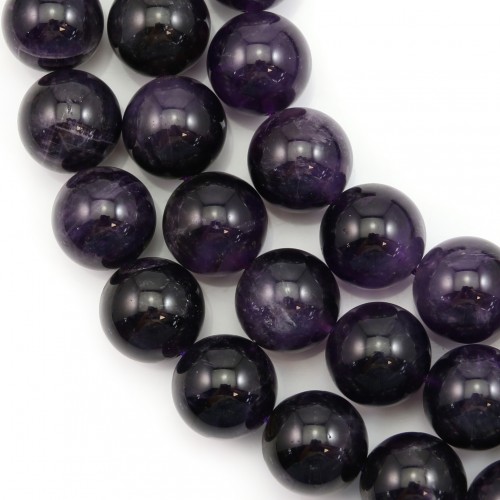 Amethyst Round 16mm A x 40cm