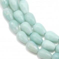 Amazonite Goutte Ronde Facette 8x12mm x 40cm