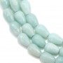 Amazonite Goutte Ronde Facette 8x12mm x 40cm