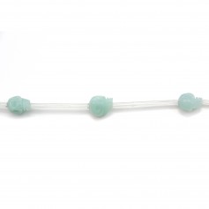 Amazonite tête de mort 12mm  x 1pc