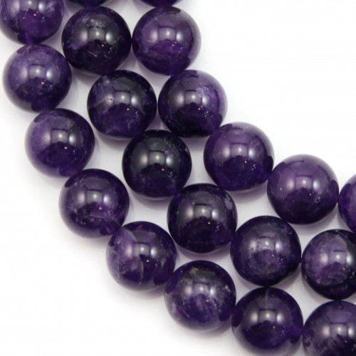 Amethyst Round 14mm A x 40cm