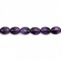 Amethyst oval 15x20mm x 40cm