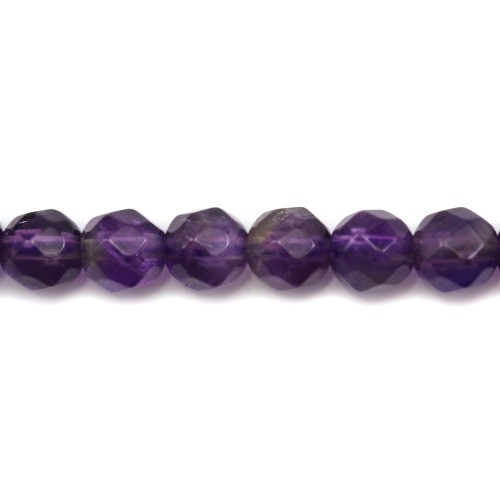 Amethyst Faceted Round 4mm x 10 pcs