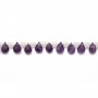 Clear amethyst oval 10x14mm x 40cm