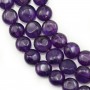 Amethyst flat round 8mm x 40cm