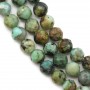 Turquoise africaine ronde facetté 4mm x 39cm